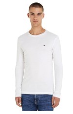 Bluza cu maneca lunga pentru barbati Tommy Jeans DM0DM04409, alb, L - OUTLET