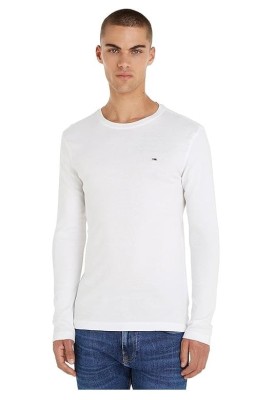 Bluza cu maneca lunga pentru barbati Tommy Jeans DM0DM04409, alb, L - OUTLET foto