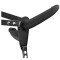 Strap-on pentru Femei-Double Dildo-Silicon, Negru, Guilty Toys