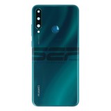 Capac Baterie Huawei Y6p Verde, Compatibil, cu Geam Camera si Butoane Laterale