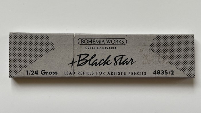 Set de sase mine originale pentru creion, de COLECTIE, producator BLACK STAR Bohemia Works Czechoslovakia (1)