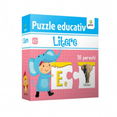 Puzzle educativ. Litere foto