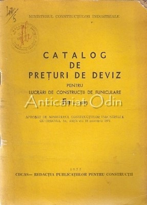 Catalog De Preturi De Deviz Fn - Ministerul Constructiilor Industriale foto