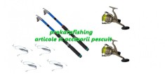 set cu 2 lansete de 3.6m pescuit ,2 mulinete echipate cu fir si monturi foto