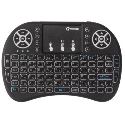 Tastatura Iluminata Wireless Techstar&amp;reg; i8, Air Mouse, cu Touchpad, pentru TV Box si Mini PC, Android TV, Smart TV, PC, Laptop foto