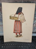 Țărancă din P&acirc;rvova-Severin, Banat, planșa nr. 022 din Portul popular rom&acirc;nesc, de Alexandrina Enăchescu, Scrisul Rom&acirc;nesc, Craiova, 1944