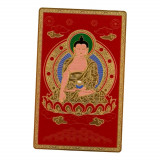 Card feng shui din metal amitabha buddha pentru depasirea obstacolelor, Stonemania Bijou