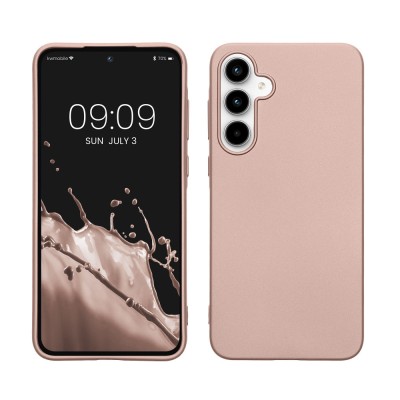 Husa Kwmobile pentru Samsung Galaxy A35, Roz, Silicon, KWM000021PC001C foto