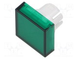 Lentilă plastic verde 16mm pentru buton EAO seria 51