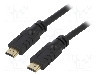 Cablu HDMI - HDMI, din ambele par&amp;#355;i, HDMI mufa, 15m, negru, AKYGA - AK-HD-150A