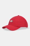 Dickies șapcă de baseball din bumbac culoarea rosu, cu imprimeu, DK0A4TKV0ER1