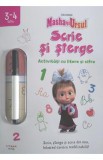 Masha si Ursul. Activitati cu litere si cifre. Scrie si sterge