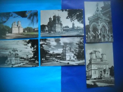 HOPCT LOT NR 257 MANASTIREA CURTEA DE ARGES -6 CARTI POSTALE-RPR-CIRCULATE foto