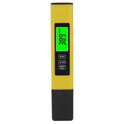 Tester profesional calitate apa 3 in 1, TDS, EC si temperatura, galben foto