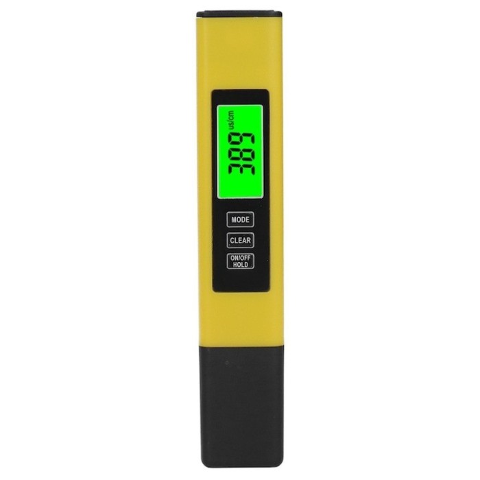 Tester profesional calitate apa 3 in 1, TDS, EC si temperatura, galben
