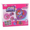 Set Creativ Decorat Cutie Bijuterii Inimioara, 21cm, Joc Arta Copii 5+ Sticker Colorate, Abilitati Manuale, OEM