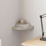 vidaXL Raft de colț de perete, gri beton, 25x25x3,8 cm, MDF 326633
