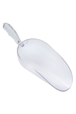 Lingură pentru ustensile de bucătărie din plastic, transparentă, dimensiuni 22x8x4,5 cm foto
