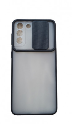 Huse silicon cu protectie camera slide Samsung Galaxy S21 Plus ; S21+ , Negru foto