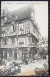 Carte postala, Rouen-Vieille Maison, Rue des Eaux de Robec, perioada interbelica