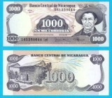 Nicaragua (p#145) 1000 Cordobas 1985 UNC 'Generalul Sandino'; (ROG CITITI DETALIILE!)