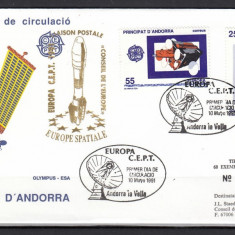 Andorra Spaniola - FDC SPECIAL AUR-EUROPA SPATIALA -Tiraj limitat 60 ex.