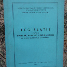 LEGISLATIE PRIVIND INVENTIILE, INOVATIILE SI RATIONALIZARILE 1968