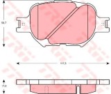 Set placute frana,frana disc TOYOTA COROLLA Verso (ZDE12, CDE12) (2001 - 2004) TRW GDB3316