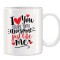 Cana alba personalizata &quot;I Love You&quot;, INOVATIX&reg;. 330ml