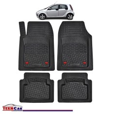 Covorase Auto TeamCar&reg; Tip Tavita Compatibile Smart Forfour Generatia I (2004&ndash;2006) Negru Material Rezistent