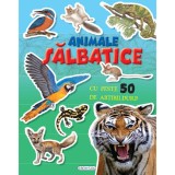Carte cu abtibilduri Cauta si lipeste, Animale salbatice