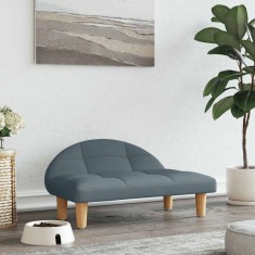 vidaXL Pat de c&acirc;ini, gri &icirc;nchis, 70x52x30 cm, material textil