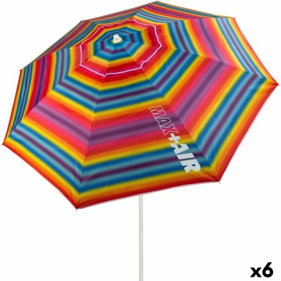 Umbrelă Aktive Multicolor 220 x 207 x 220 cm 220 x 210 x 220 cm (6 Unități) foto