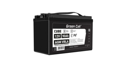 Baterie Green Cell CUBE AGM IP54 12V 90Ah VRLA Gel deep cycle, scuter, cositoare, barca, tractor foto
