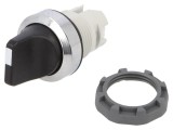 Comutator rotativ 22mm negru/argintiu fără IP66