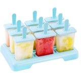 Cumpara ieftin Set 9 forme pentru inghetata cu tava Ansmio, polipropilena, albastru deschis