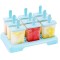 Set 9 forme pentru inghetata cu tava Ansmio, polipropilena, albastru deschis