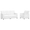 Set de canapea 2 pcs Alb Piele artificiala - 2