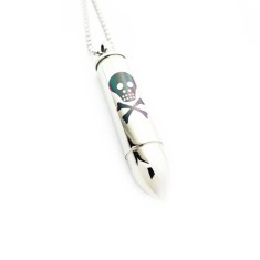 Lant inox cu Pandantiv Glont Skull otel inoxidabil Personal Style 00A111