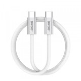 Cablu Date si Incarcare USB-C - USB-C BWOO BO-X317C, 240W, 1m, Alb