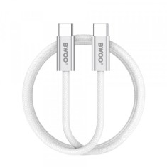 Cablu Date si Incarcare USB-C - USB-C BWOO BO-X317C, 240W, 1m, Alb