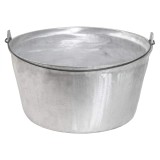 Ceaun tuci aluminiu alimentar capacitate 60L cu fund drept