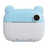 Aparat foto cu imprimanta incorporata, pentru copii, cu difuzor incorporat, baterie reincarcabila, ecran 2.4 inch, albastru