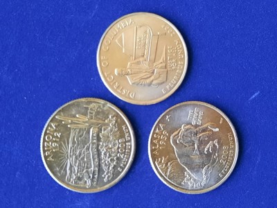 Lot 3 x 1/4 Dollar &amp;quot;Washington Quarter&amp;quot;, anii 2008-2009 USA - B 5838 foto