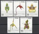Peru 1973 Mi 931/35 - Flora peruviana, orhidee, Nestampilat