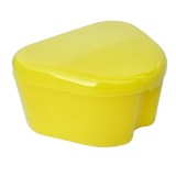 Cutie Depozitare, ZAMO&Acirc;&reg;, pentru Proteza, Aparat Dentar, Lucrari Dentare, Culoare Galbena