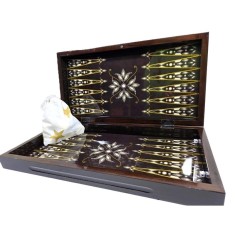 Set de Table (Tavla) Turcești din Lemn - Cu Piese și Zaruri