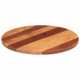 Blat masa rotund lemn masiv acacia 60cm, 25-27mm, maro vidaXL - Rustic, Cafenea, Restaurant, Hotel