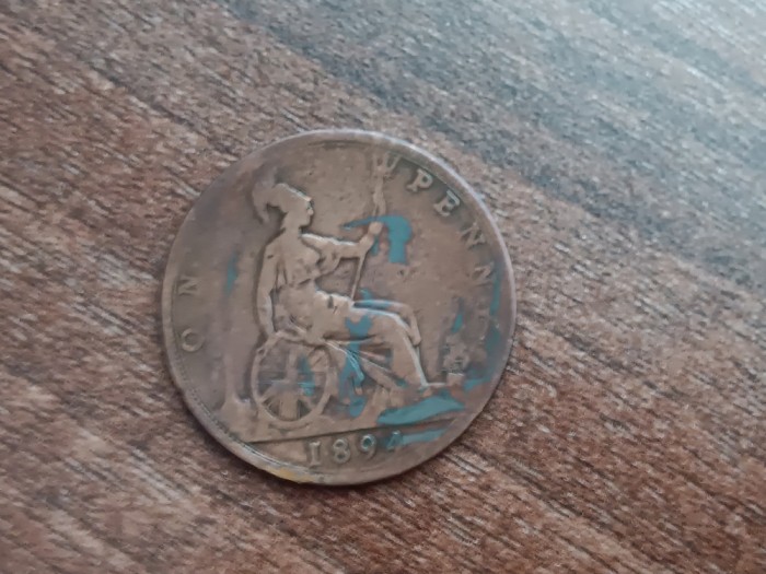 C50 - Moneda foarte veche - Anglia - one penny - 1894
