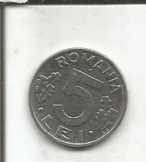 (No4) moneda-ROMANIA-5 LEI 1995
